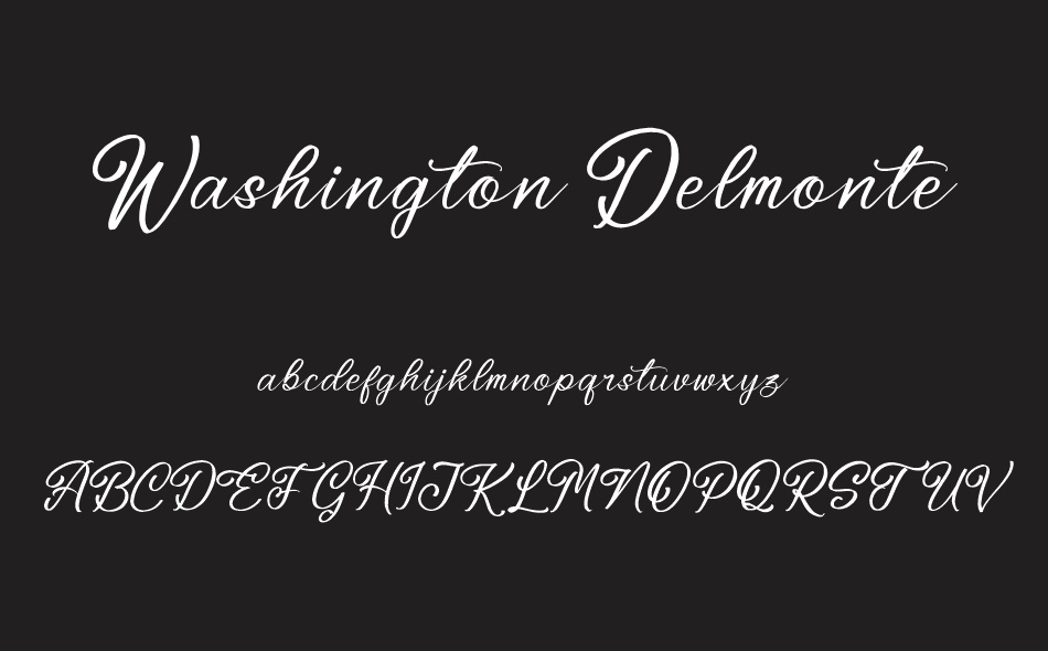 Washington Delmonte font