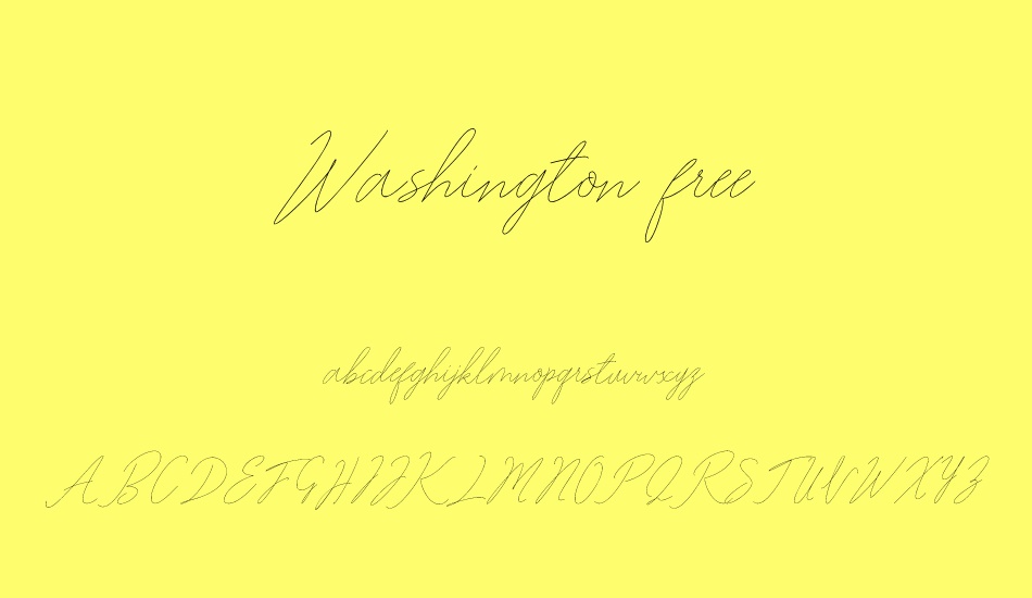 washington-free font