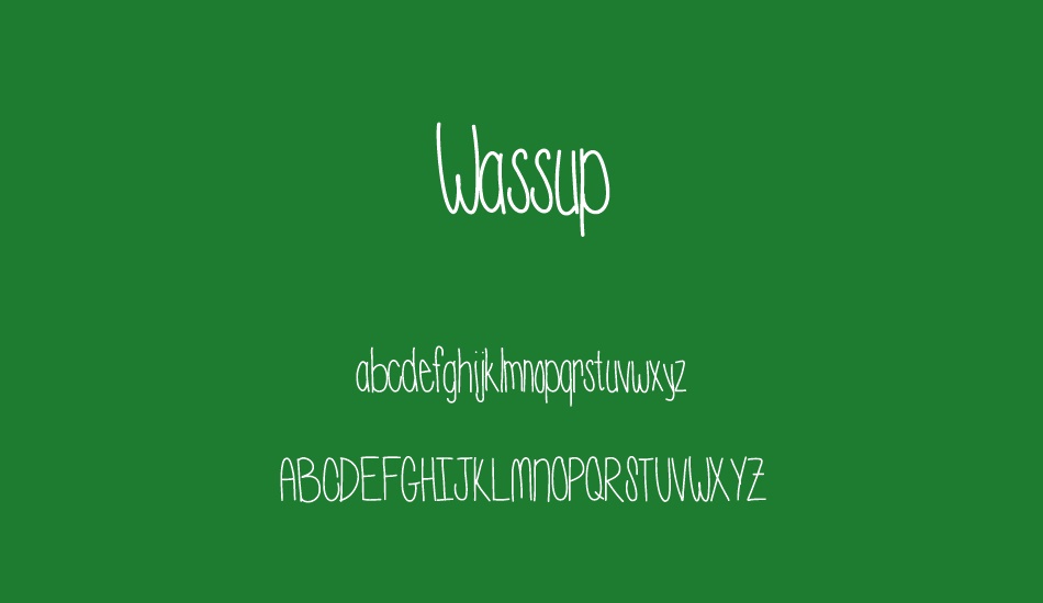 wassup font