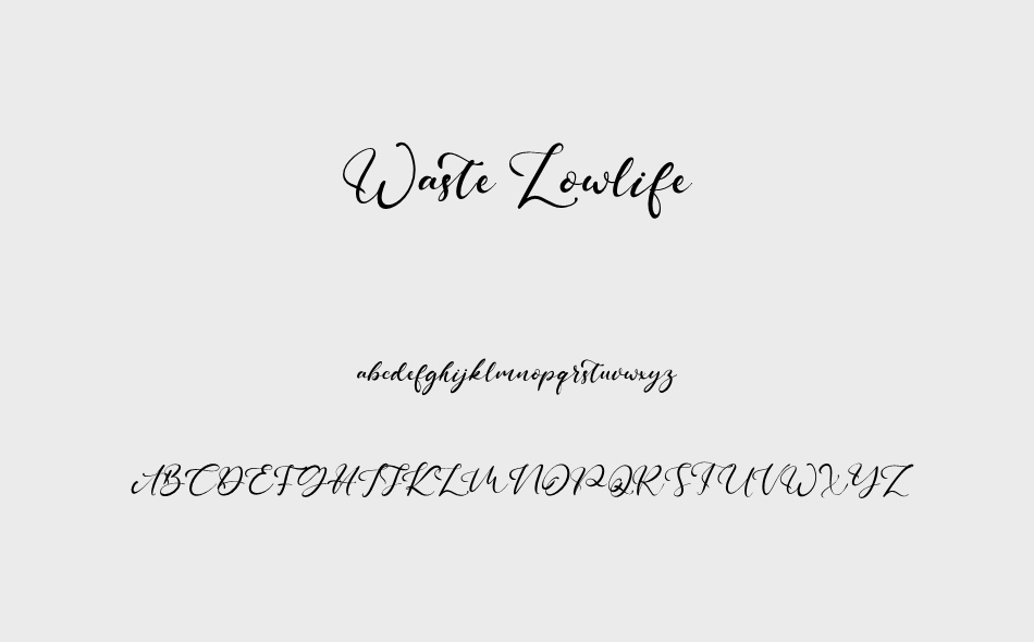 Waste Lowlife font