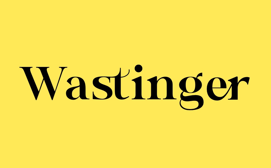 Wastinger Display font big