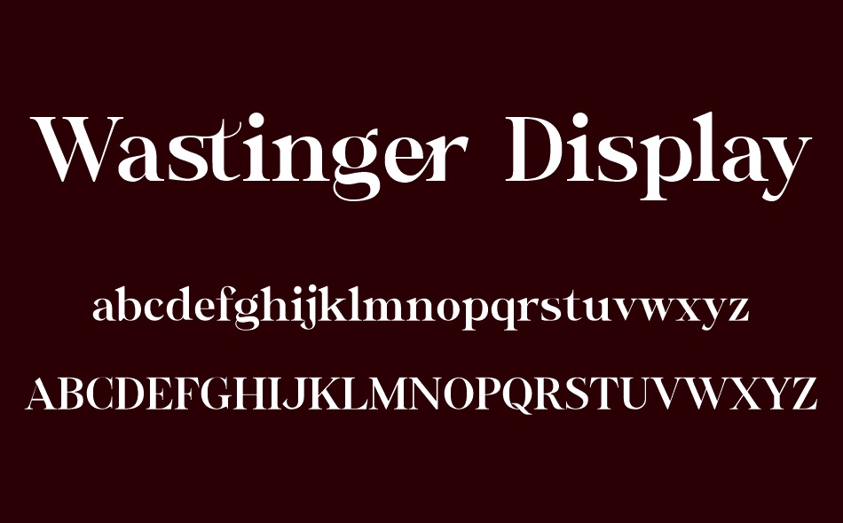 Wastinger Display font