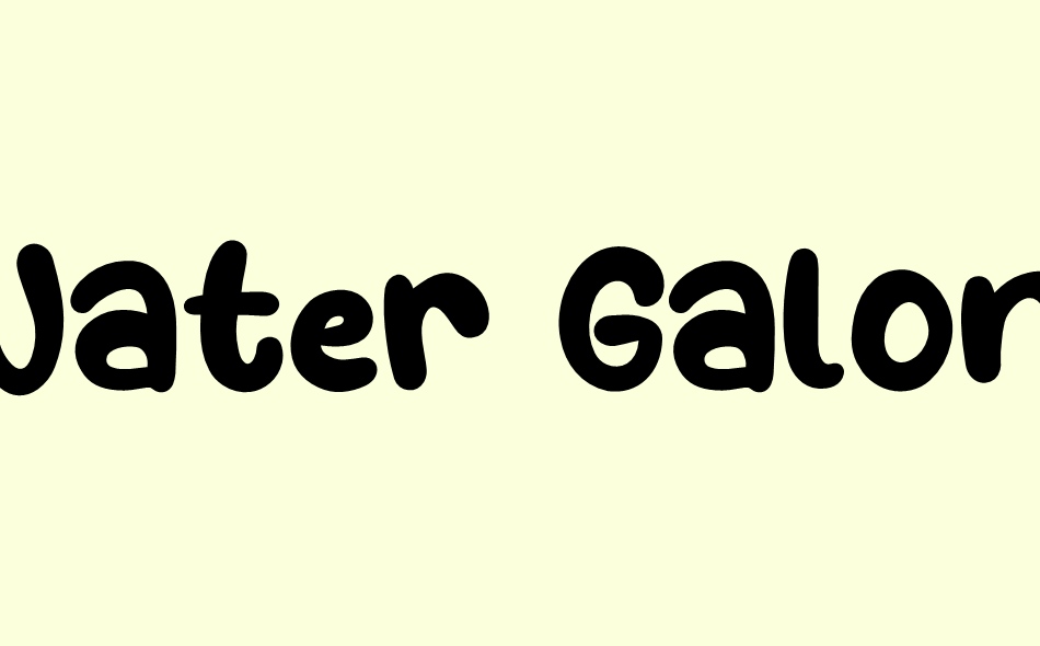 Water Galon font big