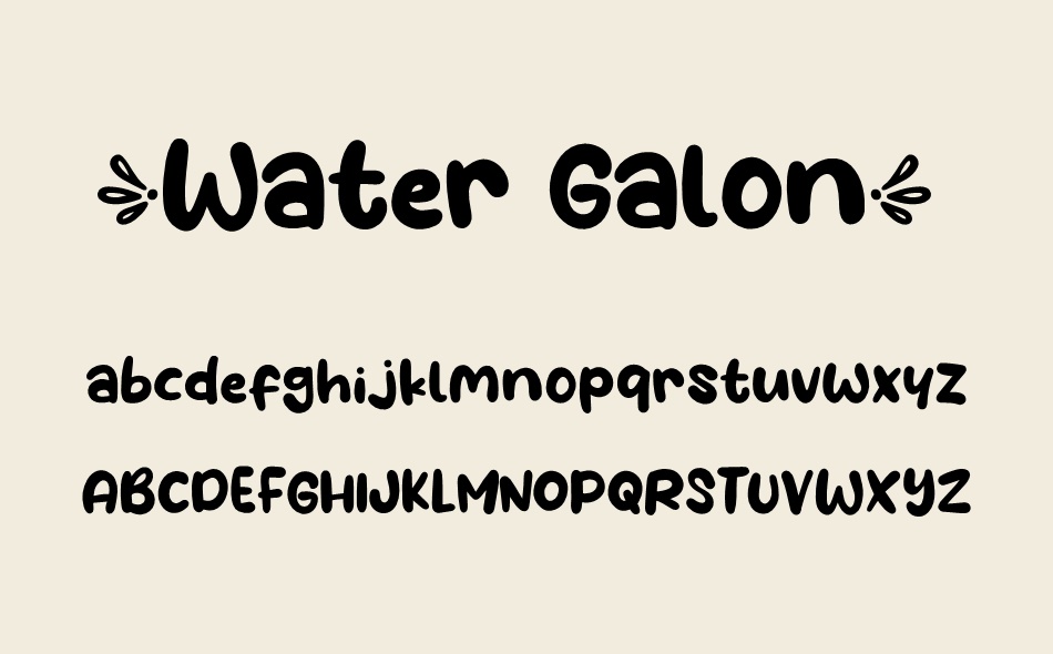 Water Galon font