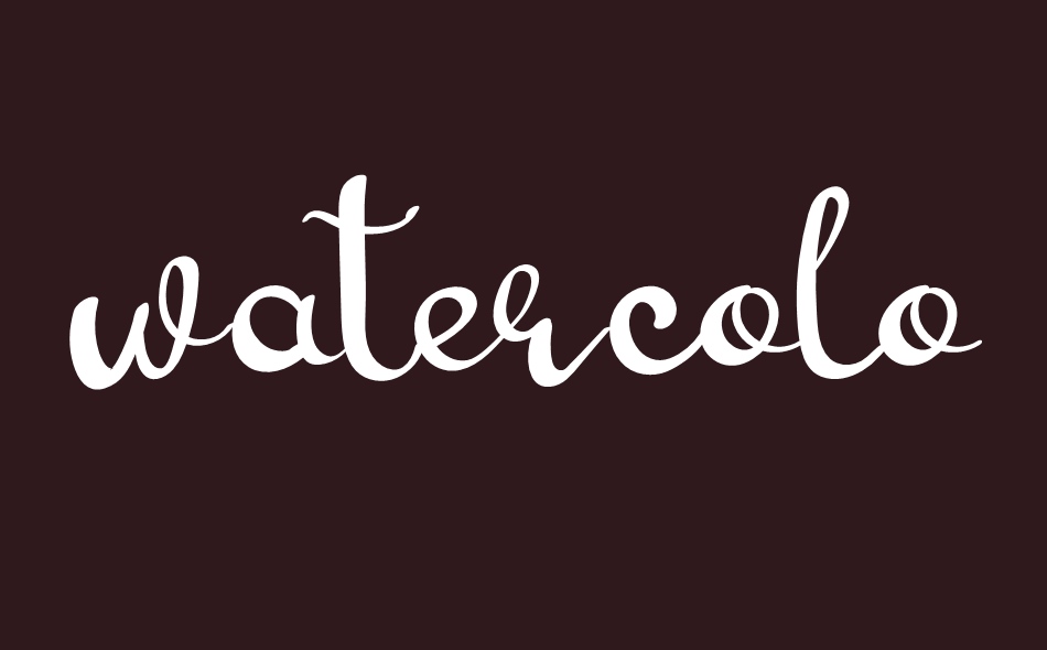 Watercolor font big