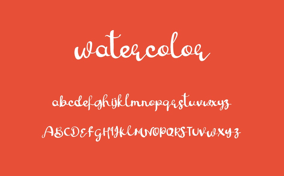 Watercolor font