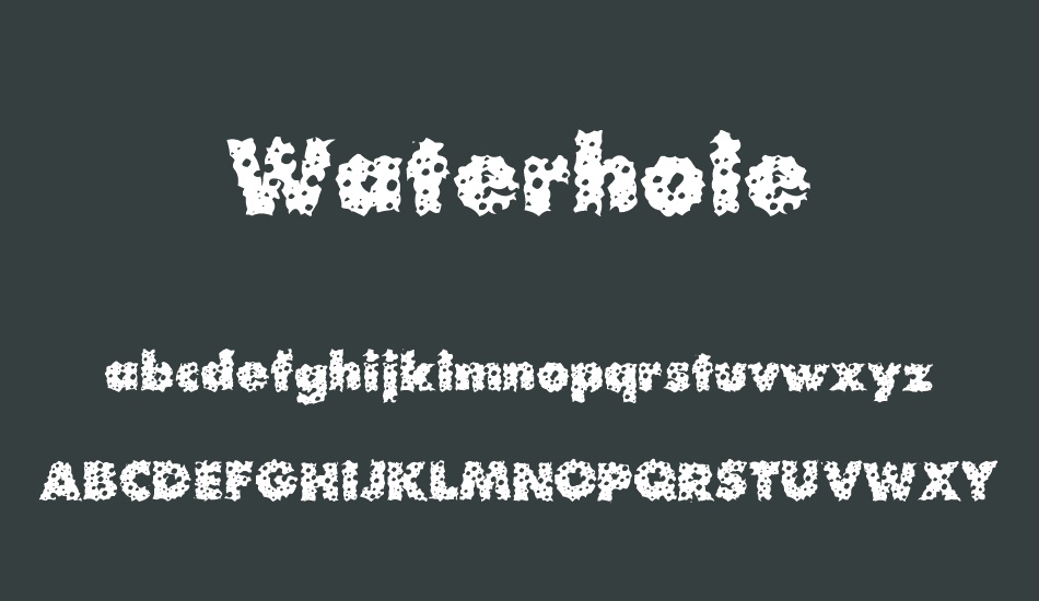 waterhole font