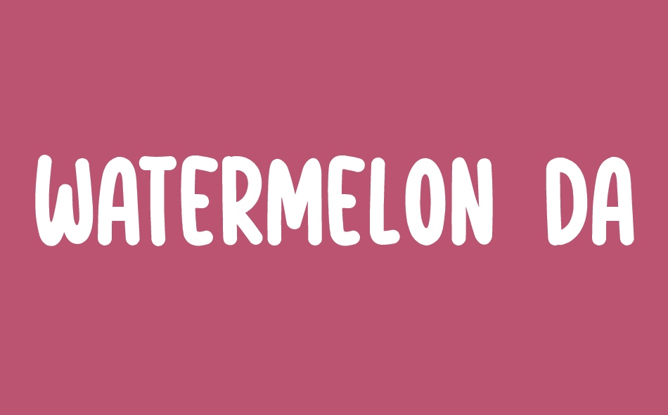 Watermelon Days font big