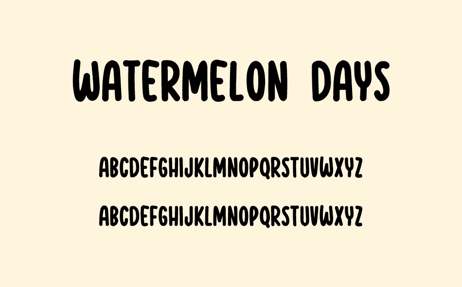 Watermelon Days font