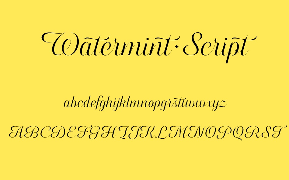 Watermint Script font