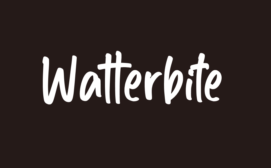 Watterbite font big