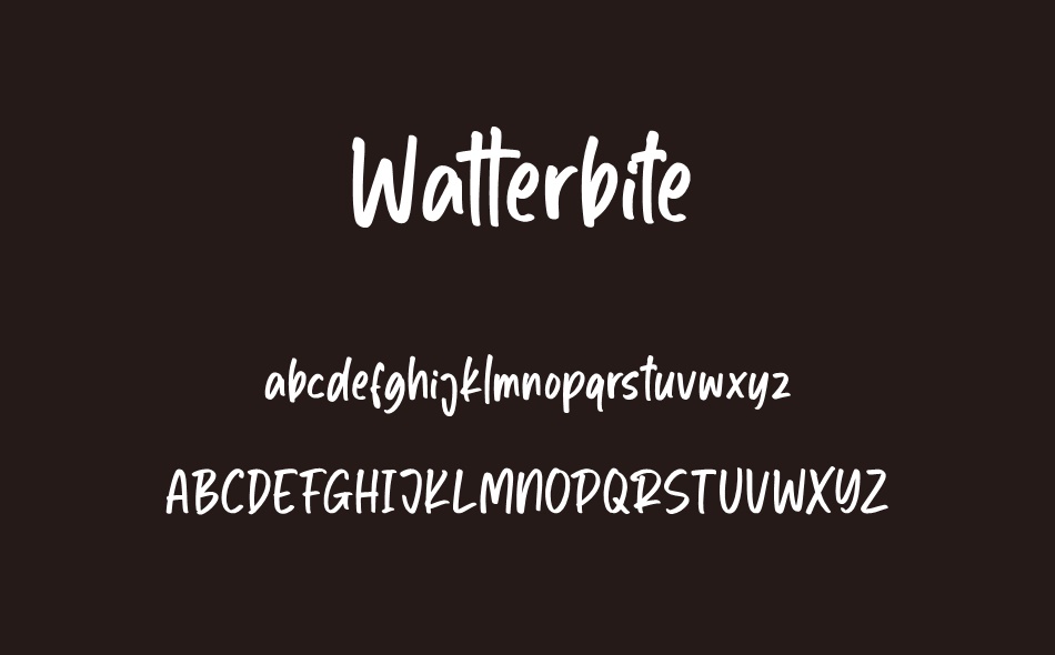 Watterbite font