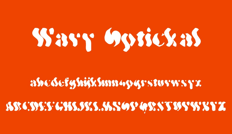 wavy-optickal font