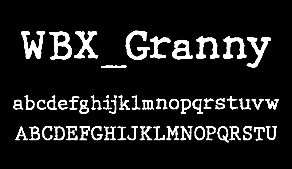 wbx-grannyt2 font