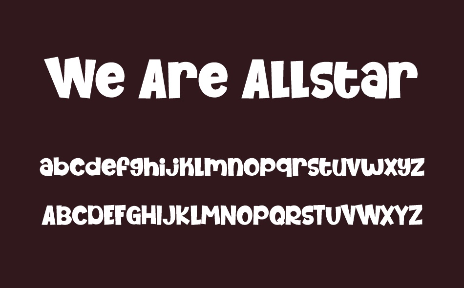 We Are Allstar font