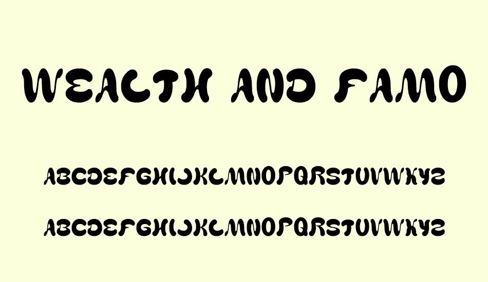 wealth-and-famous font