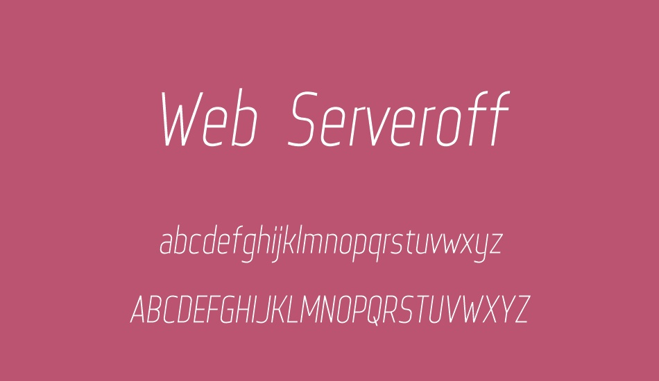 web-serveroff font