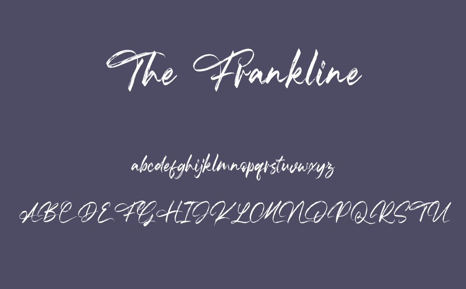 The Frankline font