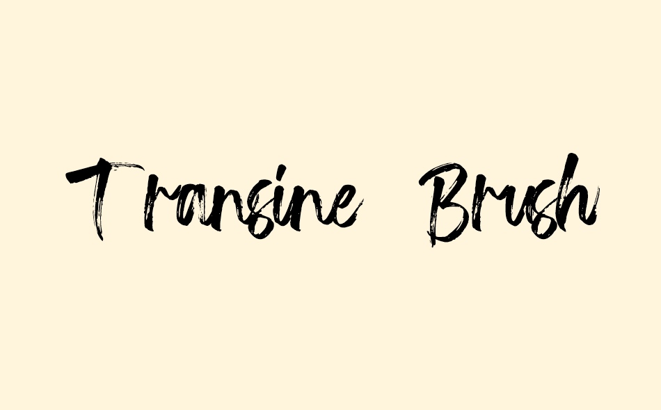 Transine Brush font big