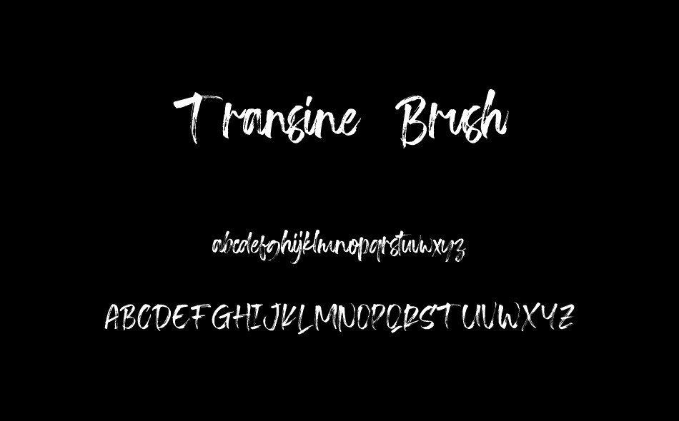 Transine Brush font