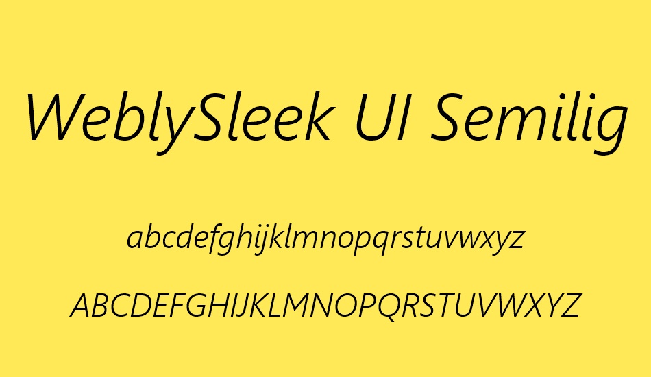 weblysleek-uı-semilight font