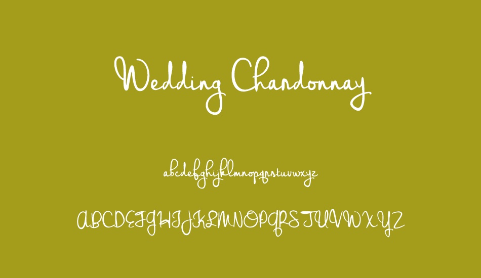 wedding-chardonnay font