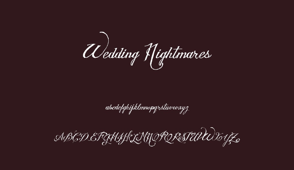 wedding-nightmares-personal-use font