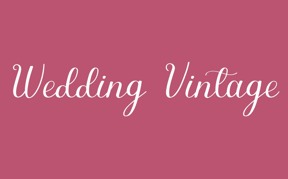 Wedding Vintage font big
