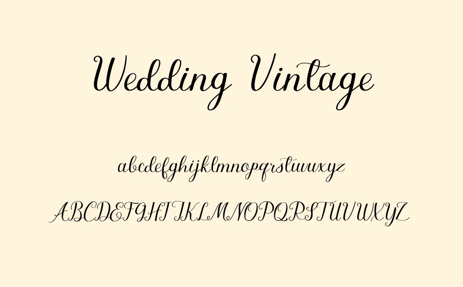 Wedding Vintage font