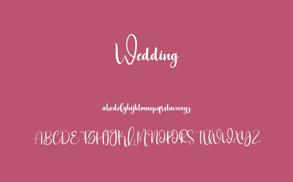 Wedding font