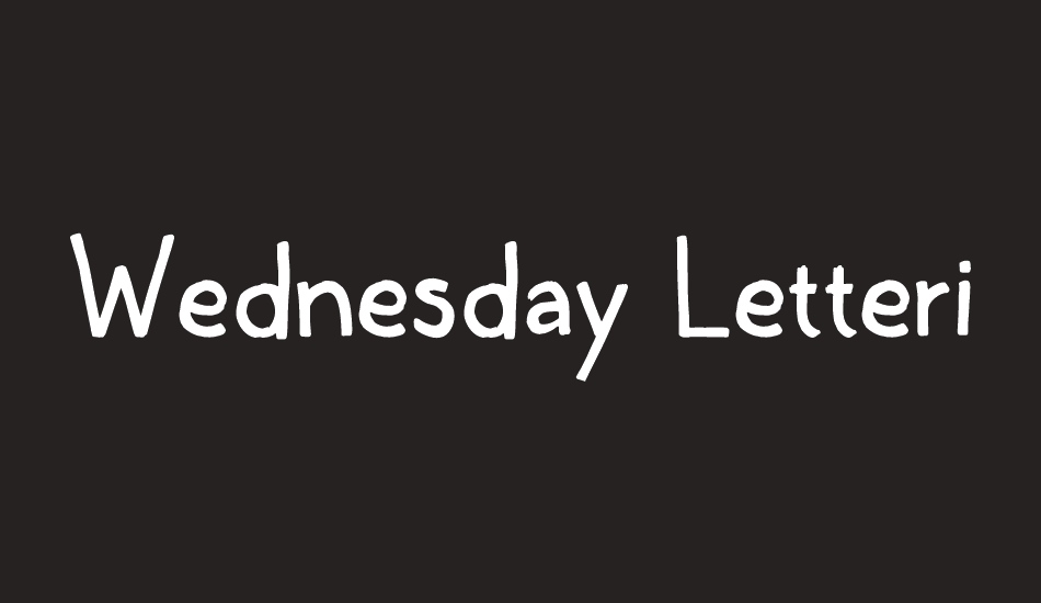 wednesday-lettering-practice font big