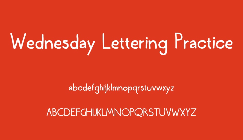 wednesday-lettering-practice font