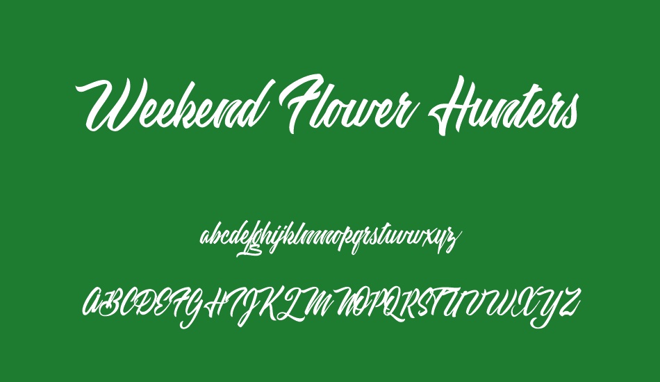 weekend-flower-hunters-personal font