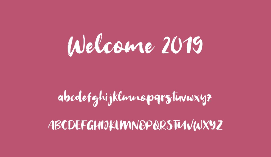 welcome-2019 font