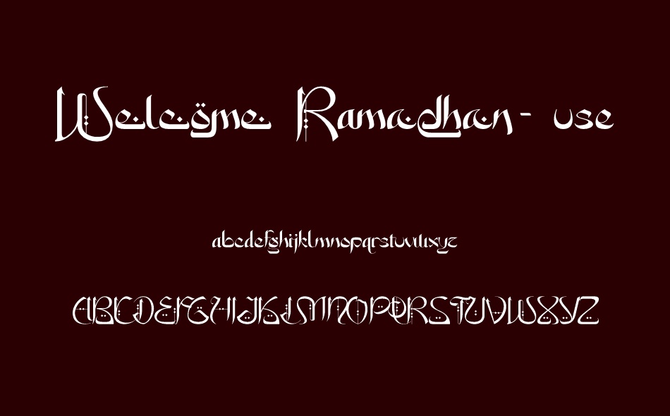 Welcome Ramadhan font