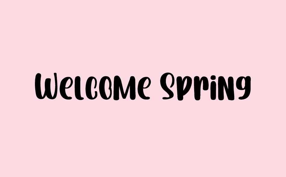 Welcome Spring font big