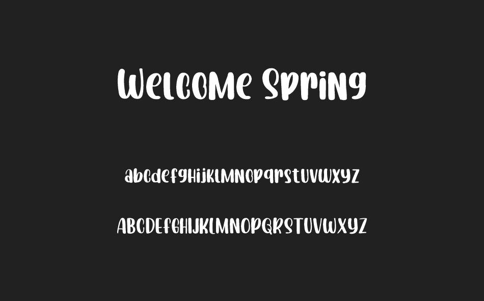 Welcome Spring font