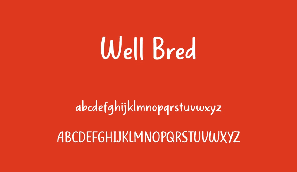 well-bred font