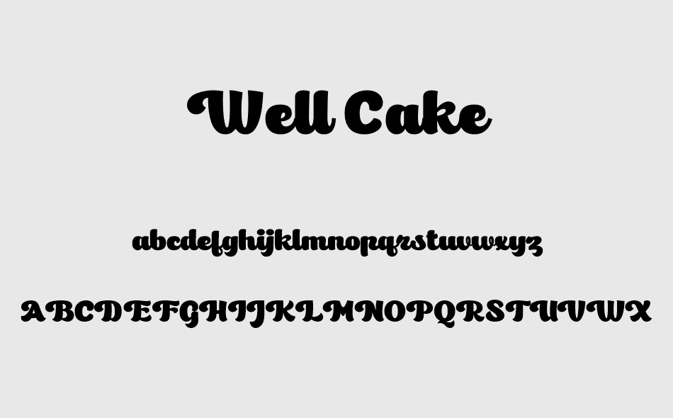 Well Cake font