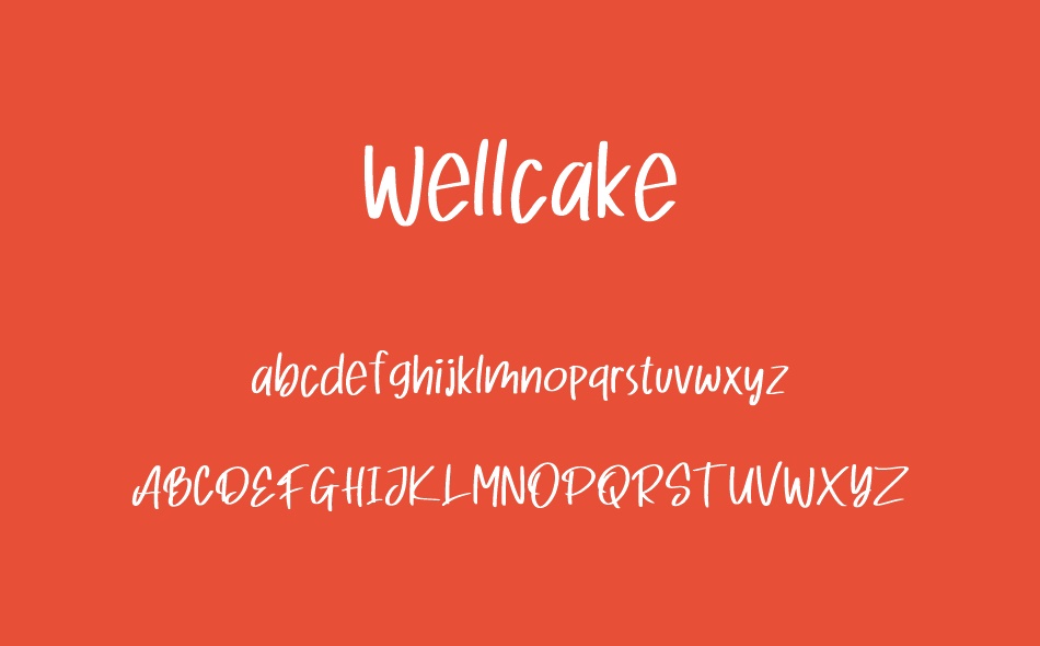 Wellcake font