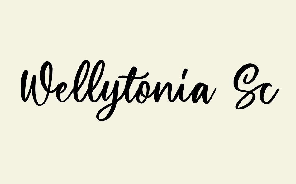 Wellytonia Script font big