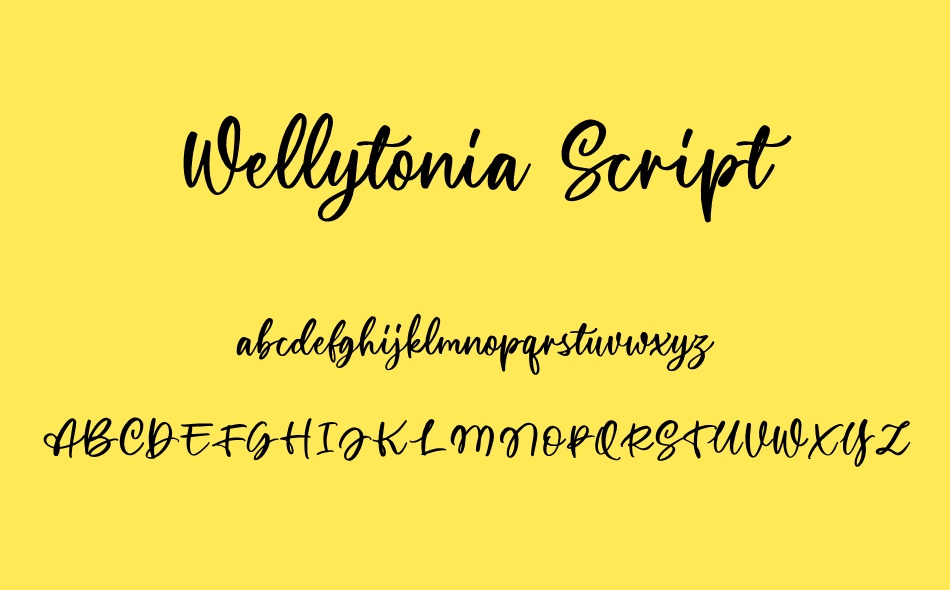 Wellytonia Script font
