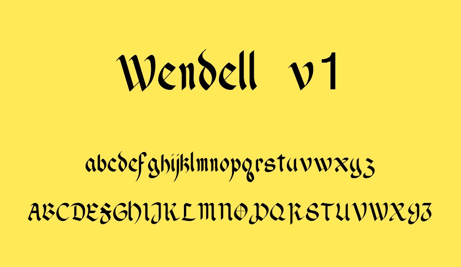 wendell-v1 font