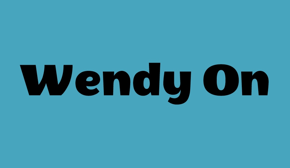 wendy-one font big