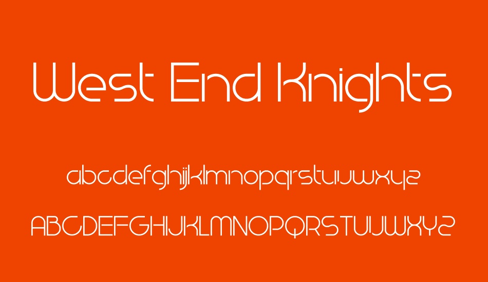 west-end-knights font