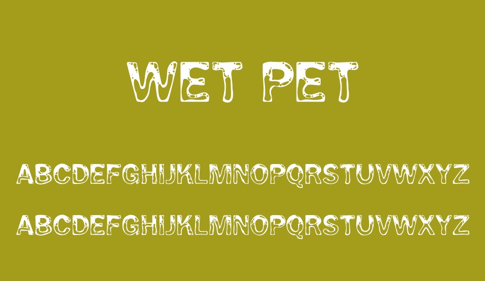 wet-pet font