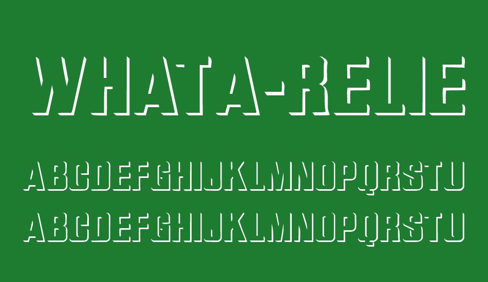whata-relief font