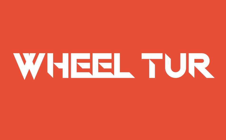 Wheel Turn font big