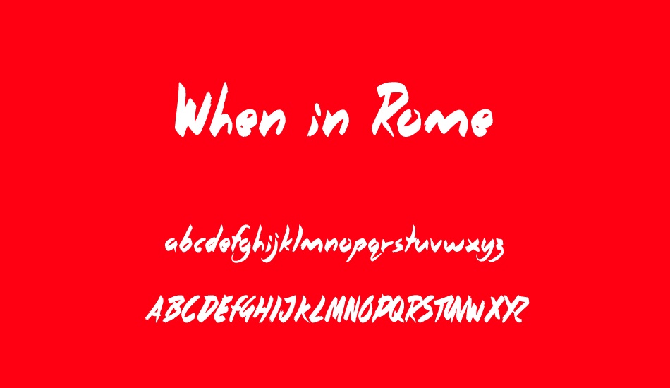 when-in-rome font