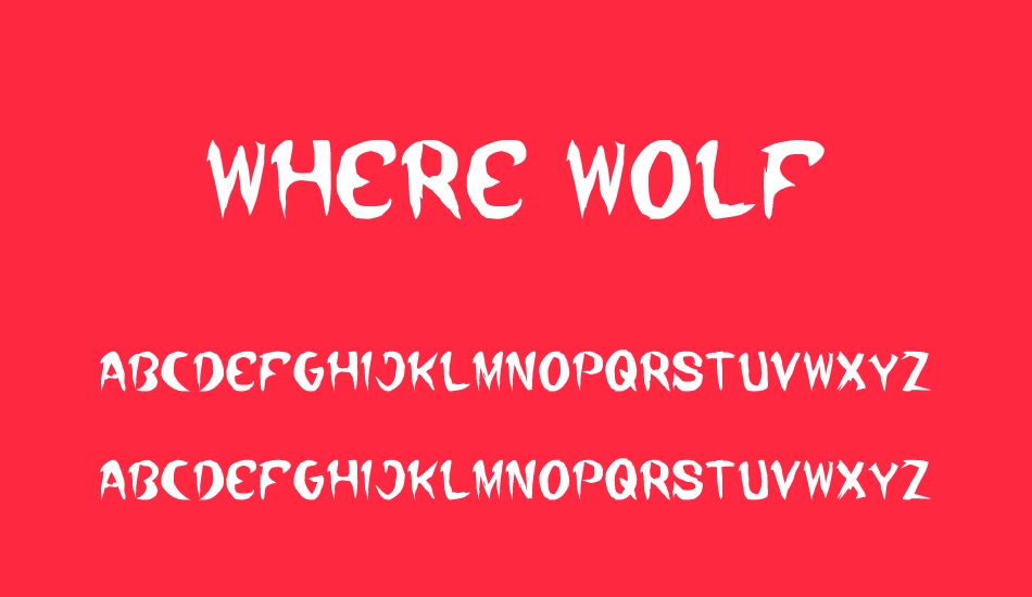 where-wolf font
